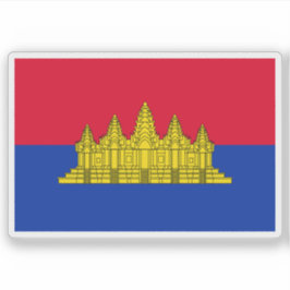 Pegatina Bandera del Estado de Camboya (1989-1992)