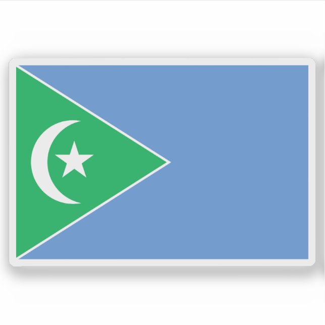Pegatina Bandera del estado de Galmudug, Somalia (2009-2010 (Anverso)