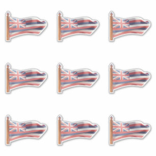 Pegatina Bandera del Estado de Hawai