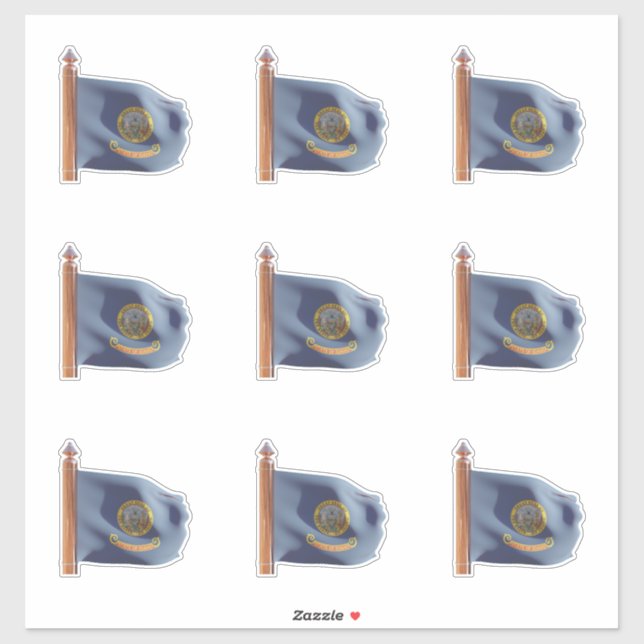 Pegatina Bandera del Estado de Idaho (Hoja)