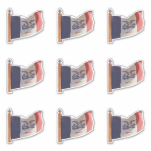 Pegatina Bandera del Estado de Iowa