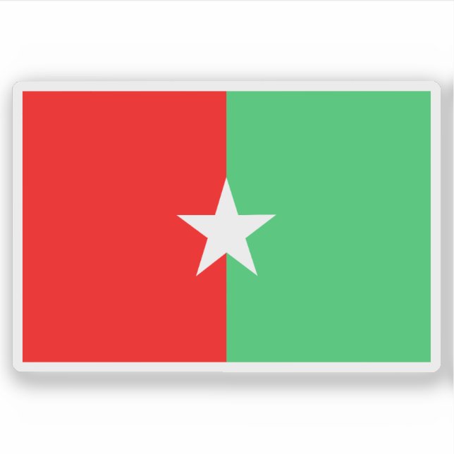 Pegatina Bandera del Estado de Jubaland, Somalia (1998-1999 (Anverso)