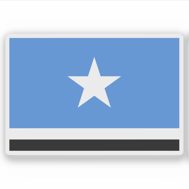 Pegatina Bandera del Estado de Maakhir, Somalia (2008-2009) (Anverso)