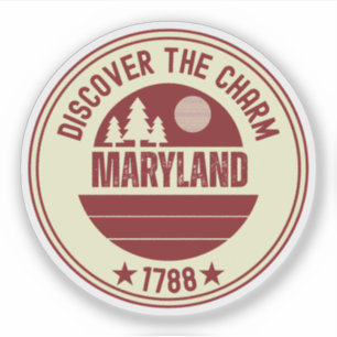 Pegatina Bandera del estado de Maryland - Souvenir de cangr