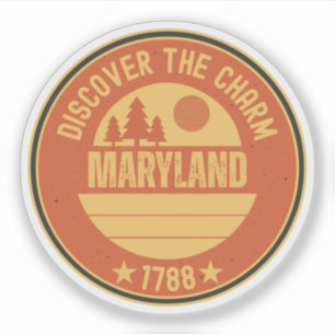 Pegatina Bandera del estado de Maryland - Souvenir de cangr