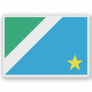 Pegatina Bandera del estado de Mato Grosso do Sul, Brasil