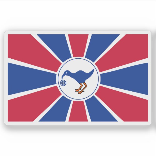 Pegatina Bandera del estado de Melekeok, Palau (Anverso)