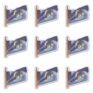 Pegatina Bandera del estado de Michigan