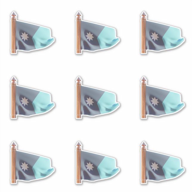 Pegatina Bandera del Estado de Minnesota (entrante) (Anverso)