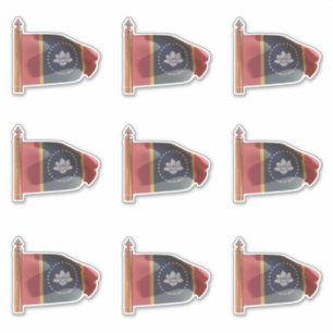 Pegatina Bandera del Estado de Misisipi