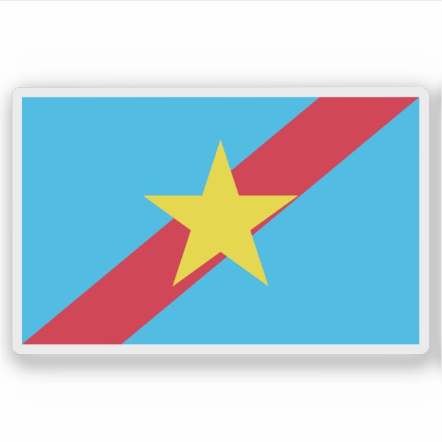 Pegatina Bandera del Estado de Ngaraard, Palau (Anverso)