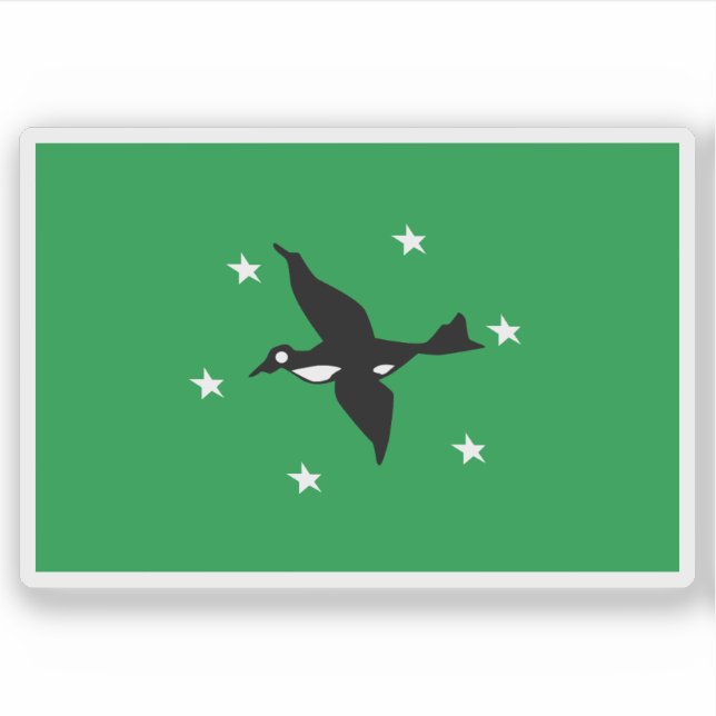 Pegatina Bandera del Estado de Ngchesar, Palau (Anverso)