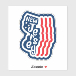 Pegatina Bandera del Estado de Nueva Jersey