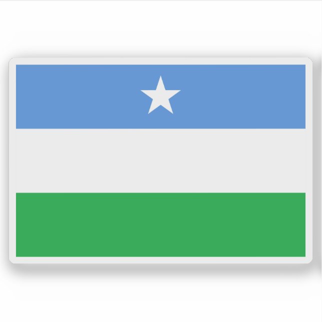 Pegatina Bandera del estado de Puntlandia, Somalia (2009 ha (Anverso)