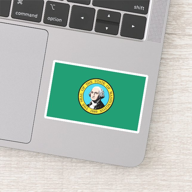 Pegatina Bandera del Estado de Washington (Detalle)