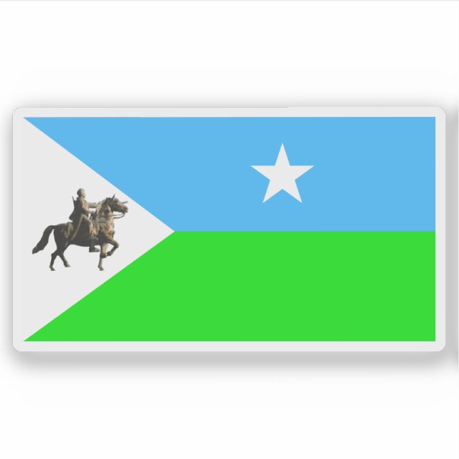 Pegatina Bandera del Estado nororiental, Somalia (Anverso)