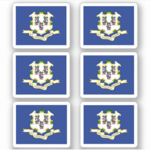 Pegatina Bandera del estado norteamericano de Connecticut