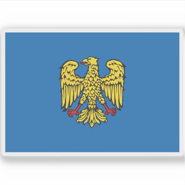 Pegatina Bandera del Estado Patriarca de Friuli (1077-1420) (Anverso)