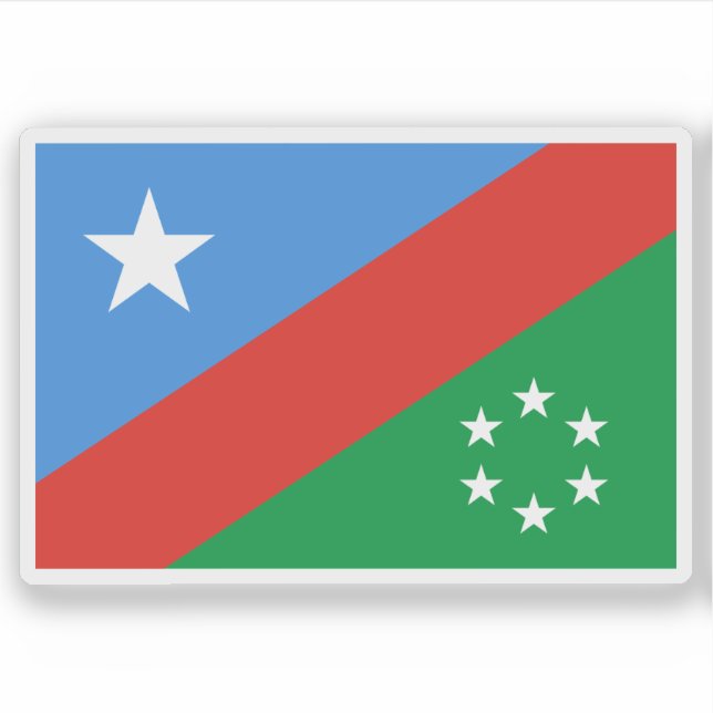 Pegatina Bandera del Estado sudoccidental, Somalia (Anverso)