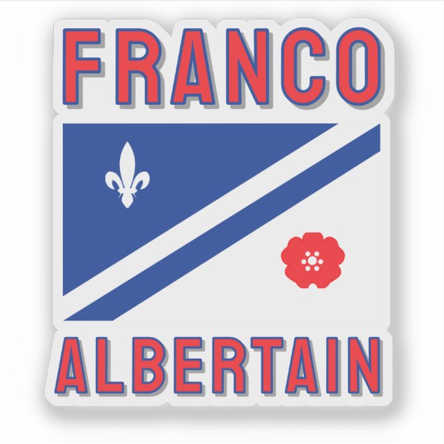 Pegatina Bandera del Franco Albertain (Anverso)