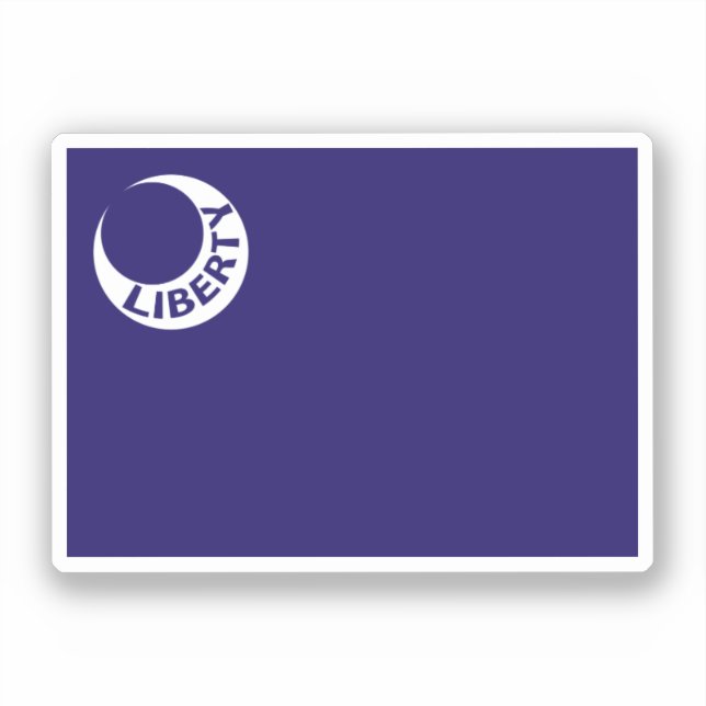 Pegatina Bandera del Fuerte Moultrie, Carolina del Sur. (Anverso)