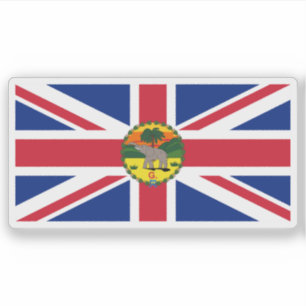 Pegatina Bandera del gobernador de Gambia (1901-1965)