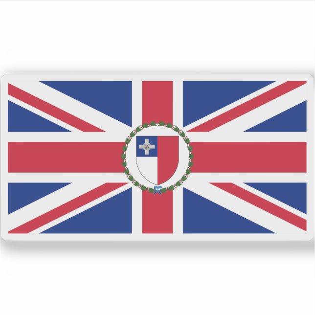 Pegatina Bandera del Gobernador de Malta (1943-1964) (Anverso)