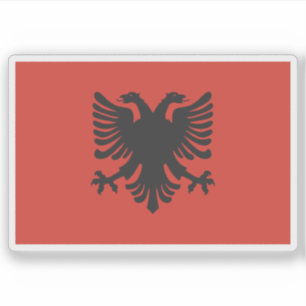 Pegatina Bandera del Gobierno Democrático de Albania (1944-