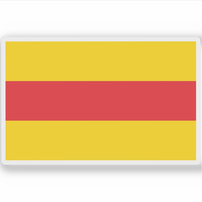 Pegatina Bandera del Gran Ducado de Baden (1806-1871) (Anverso)