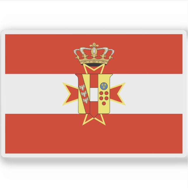 Pegatina Bandera del Gran Ducado de la Toscana (Anverso)