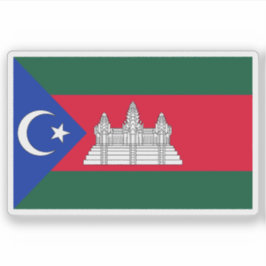 Pegatina Bandera del grupo étnico cham de Camboya