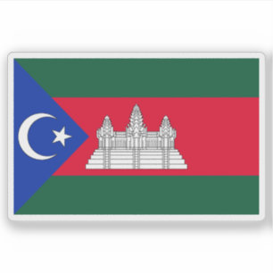 Pegatina Bandera del grupo étnico cham de Camboya