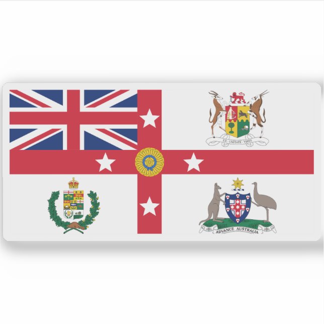 Pegatina Bandera del Imperio Británico (Guerra de Dangarsle (Anverso)