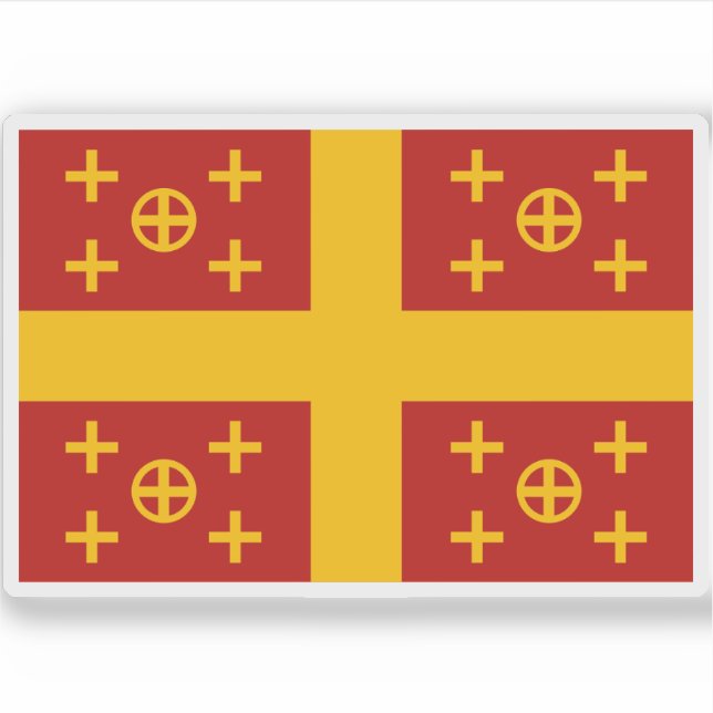 Pegatina Bandera del Imperio Latino (Anverso)