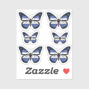 Pegatina Bandera del monarca de la mariposa de Honduras