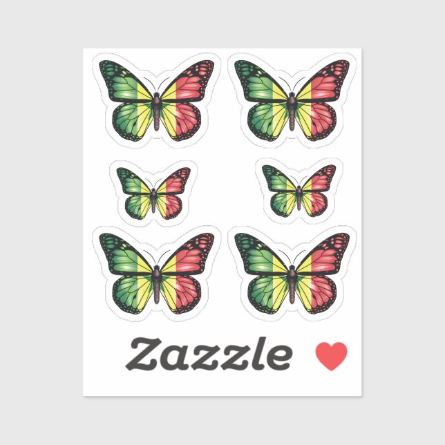 Pegatina Bandera del monarca de la mariposa de Senegal (Hoja)