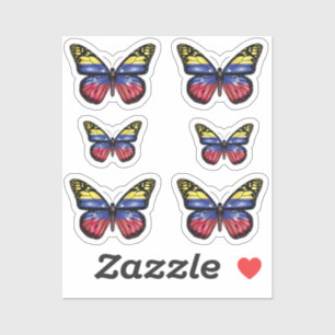 Pegatina Bandera del monarca de la mariposa de Venezuela