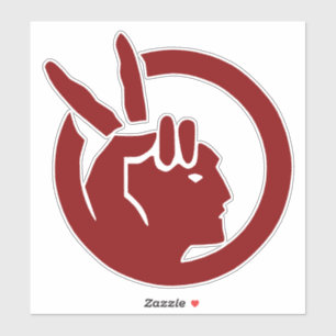 Pegatina bandera del Movimiento Indio Americano