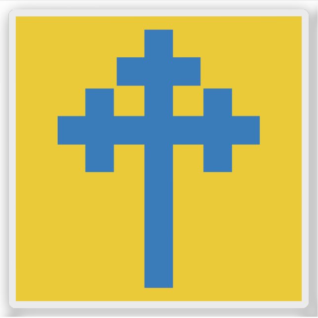 Pegatina Bandera del municipio de Köping (Suecia) (Anverso)