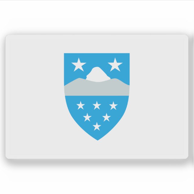 Pegatina Bandera del municipio de Qeqqata, Groenlandia (Anverso)