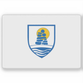 Pegatina Bandera del municipio de Sermersooq, Groenlandia