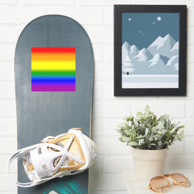Pegatina Bandera del Orgullo Arcoiris del Gradiente LGBTQ+ (snowboard)
