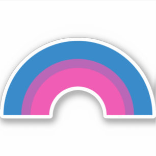 Pegatina Bandera del Orgullo Bisexual Arcoiris