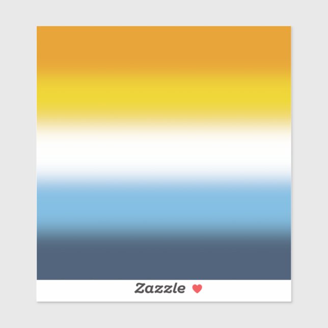 Pegatina Bandera del Orgullo de AroAce gradiente - Bandera  (Hoja)