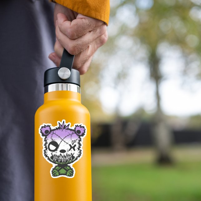 Pegatina Bandera del Orgullo de Género de gótico (Subido por el creador)