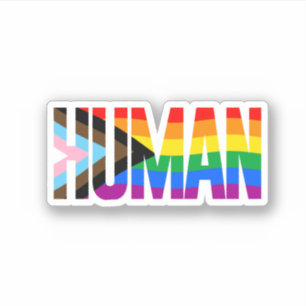 Pegatina Bandera del Orgullo de Inclusividad Humana