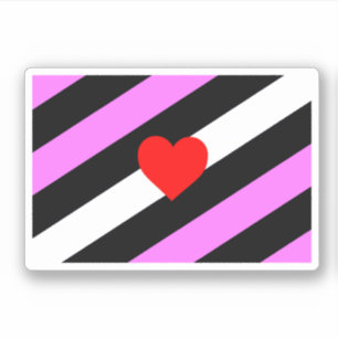 Pegatina Bandera del Orgullo de la Chica de Cuero