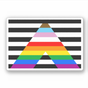 Pegatina Bandera del Orgullo del aliado LGBTQ Progress