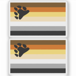 Pegatina Bandera del Orgullo del Oso