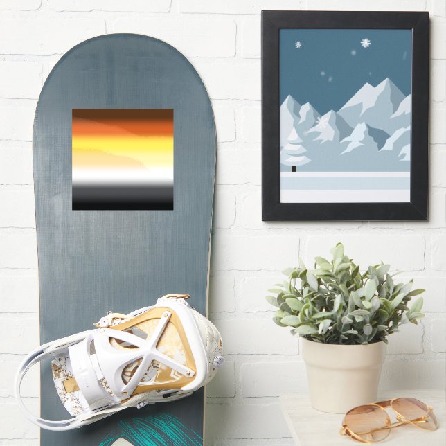 Pegatina Bandera del Orgullo del oso gay degradado - Bander (snowboard)